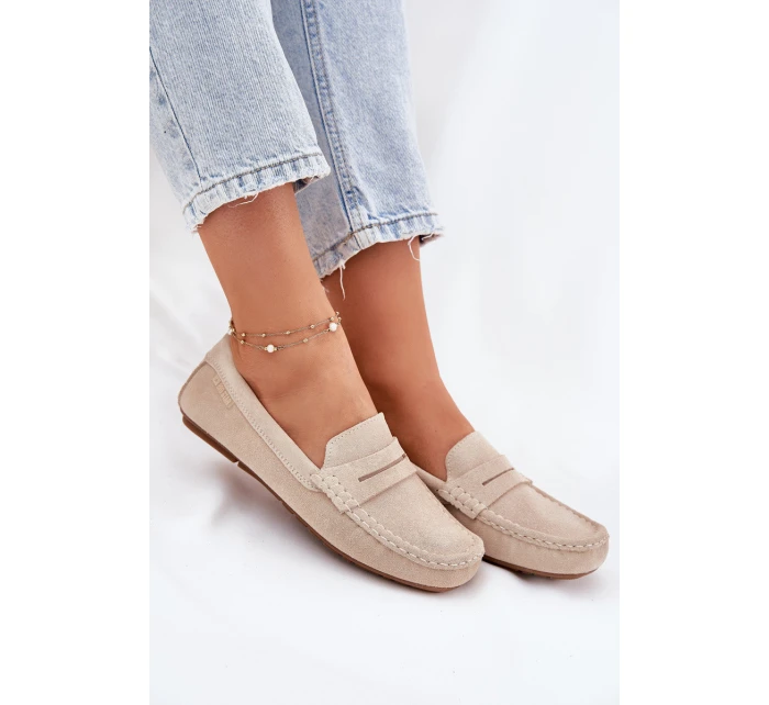 Semišové Dámské Mokasíny Big Star model 21693806 Béžové - Big Star Shoes