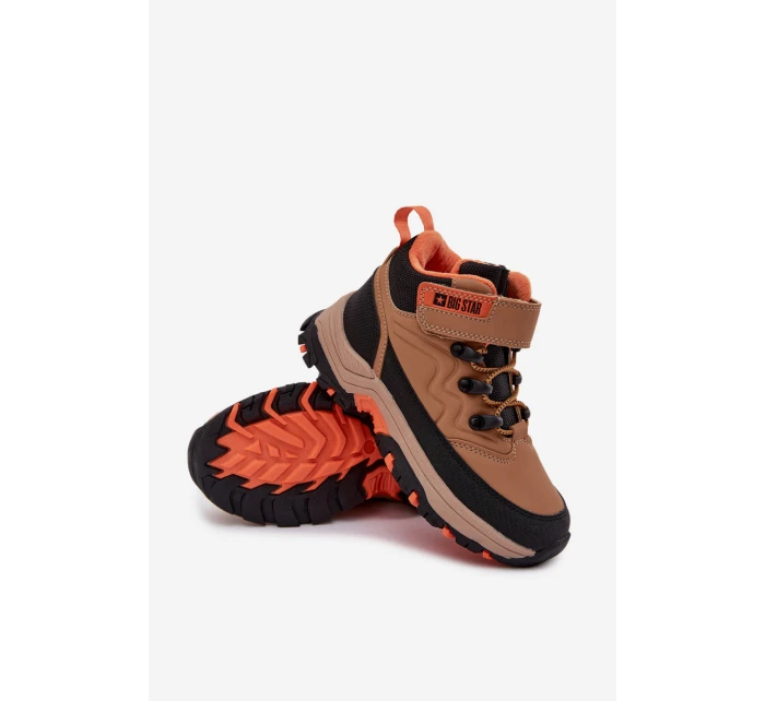 Dětské zimní boty na suchý zip Big Star model 21706132 Hnědé - Big Star Shoes