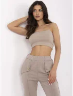 Spodnie DHJ SP model 21034975 ciemny bezowy - FPrice