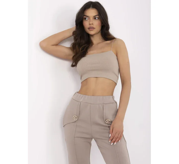 Spodnie DHJ SP model 21034975 ciemny bezowy - FPrice