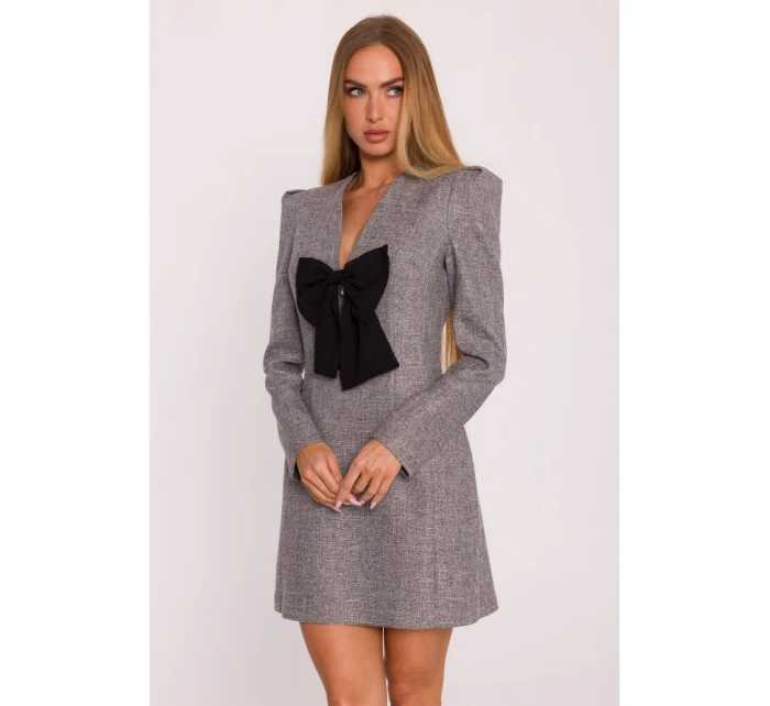 šaty s výstřihem do V grafitové model 21295852 - Moe šaty s výstřihem do V grafitové model 21295852 - Moe