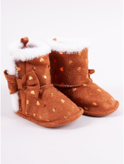 Dívčí boty na suchý zip model 17945724 Brown - Yoclub