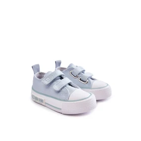 Dětské látkové tenisky se suchým zipem BIG STAR KK374078 Modrá