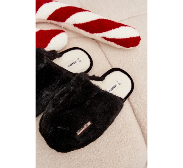 Dámské huňaté pantofle – černé Belinna Dámské huňaté pantofle – černé Belinna