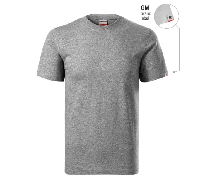 model 20643558 tričko unisex tmavě šedý melír 12 (brand label) - MALFINI, a.s.