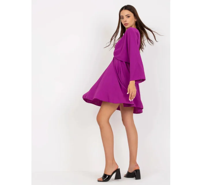 Tmavě fialové minišaty model 20266994 - FPrice Tmavě fialové minišaty model 20266994 - FPrice