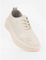 Praktické dámské Jasnobeżowy polobotky platforma Praktické dámské Jasnobeżowy polobotky platforma