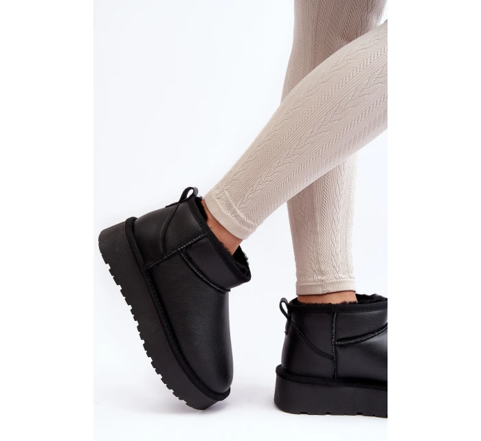 Kožené Dámské Na Platformě Černé model 21639040 - Boto