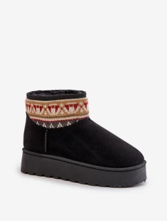 Dámské Sněhule S Vzorem Na Platformě Černé model 21678552 - Boto