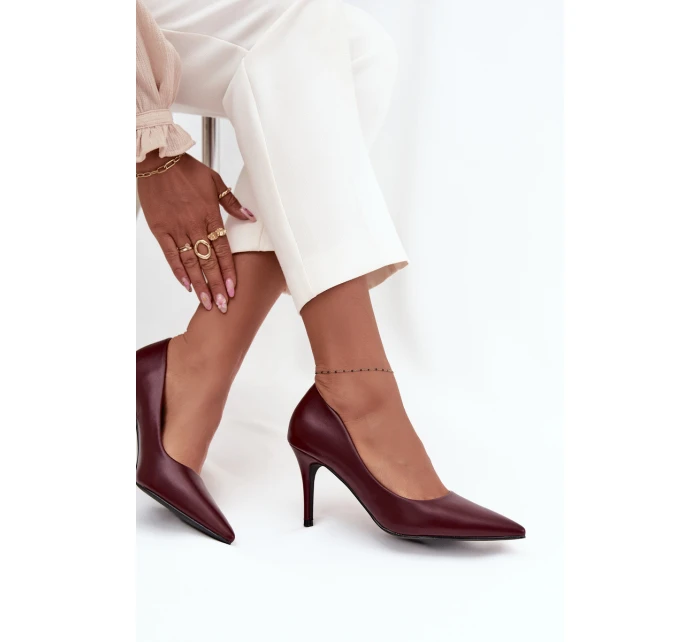 Dámské lodičky z eko kůže bordové Sivana Dámské lodičky z eko kůže bordové Sivana