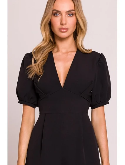 model 20970746 Kombinéza s puff rukávy černá - Moe