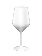Bílá nerozbitná plastová sklenice na víno 470 ml 6pack