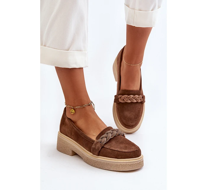 Dámské semišové mokasíny Zazoo 3429/W hnědé - Zazoo