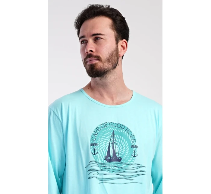 Pánská noční košile s dlouhým rukávem Jachting Pánská noční košile s dlouhým rukávem Jachting