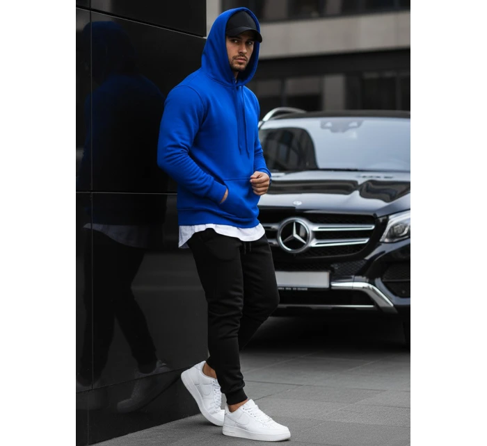 Pánská mikina s kapucí modrá BX2392 Pánská mikina s kapucí modrá BX2392