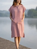 dámské vaflové pončo Saimaa s kapucí Old Rose