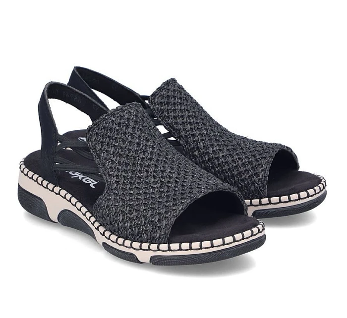 damskie na czarne model 22087025 - Rieker damskie na czarne model 22087025 - Rieker