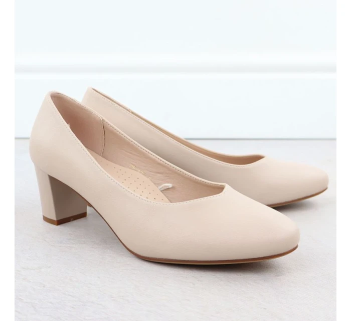 W model 21776006 béžové lodičky na podpatku - SERGIO LEONE W model 21776006 béžové lodičky na podpatku - SERGIO LEONE