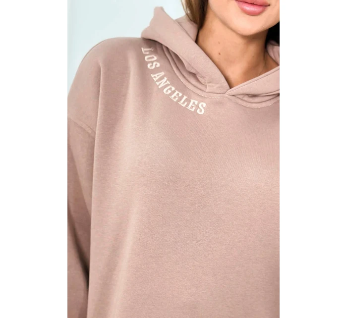 Izolovaná souprava s výšivkou Los Angeles tmavě béžová Izolovaná souprava s výšivkou Los Angeles tmavě béžová