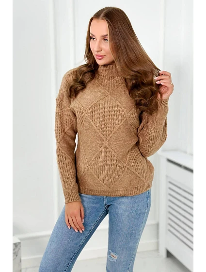 Svetr přes hlavu v Velbloud model 18966184 - K-Fashion