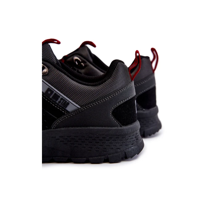 Pánské nízké trekingové boty Memory Foam Big Star KK174126 Černe Pánské nízké trekingové boty Memory Foam Big Star KK174126 Černe