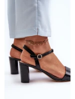 Černé Sandály Na Podpatku model 21657930 - EVENTO