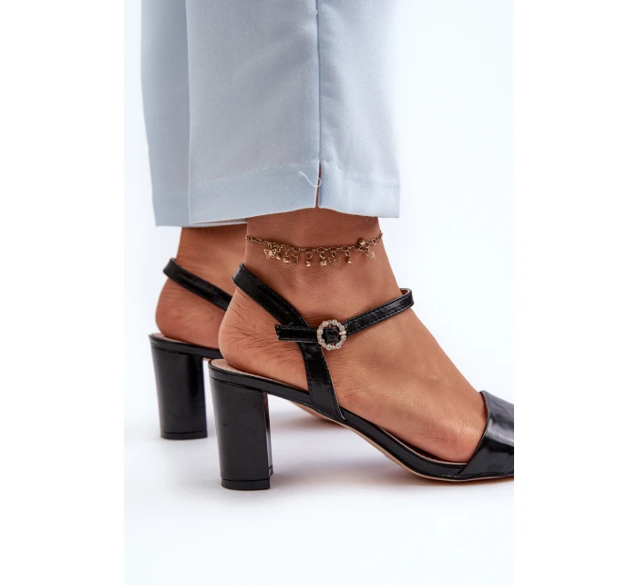 Černé Sandály Na Podpatku model 21657930 - EVENTO