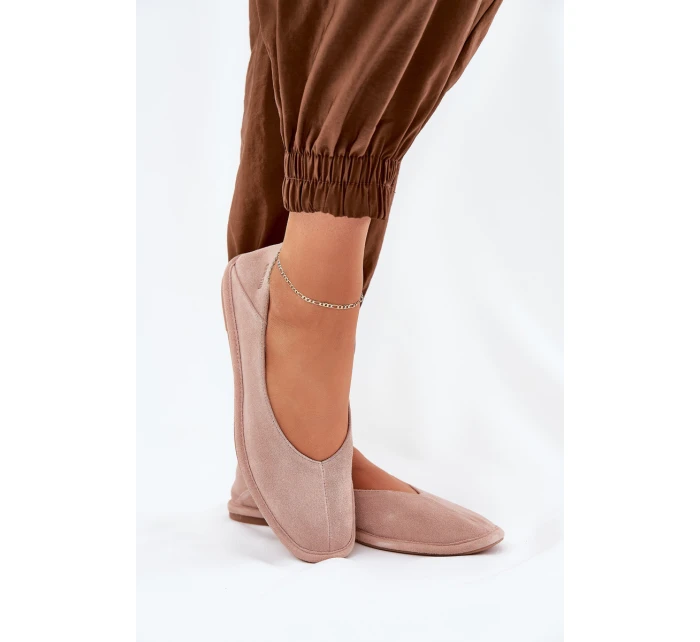 Semišové Dámské Baletky Big Star model 21690769 Růžové - Big Star Shoes Semišové Dámské Baletky Big Star model 21690769 Růžové - Big Star Shoes