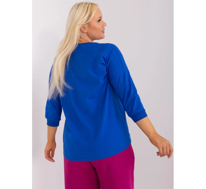 Bluzka RV BZ model 21480249 kobaltowy - FPrice Bluzka RV BZ model 21480249 kobaltowy - FPrice
