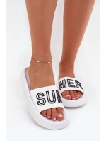 Dámské pantofle na masivní podrážce – bílé Vinceza