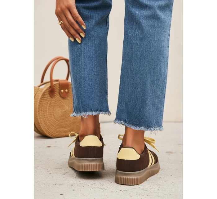 Dámské boty coffee FashionStreet ZY1401 Dámské boty coffee FashionStreet ZY1401