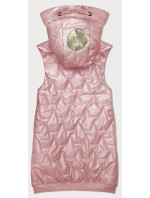 Růžová dámská vesta se stahovacím lemem na spodním okraji S'West (B8240-81)
