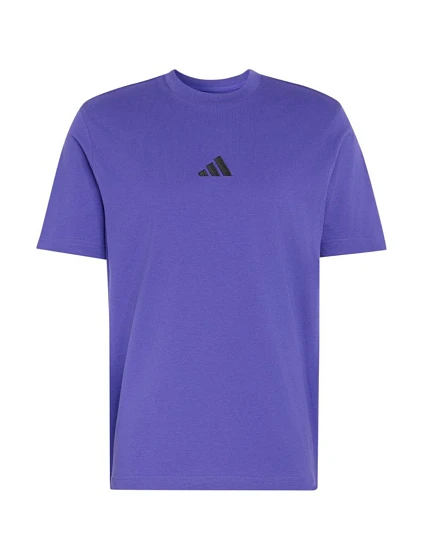 Pánské tričko Essentials Small Logo Single Jersey fialové model 22348373 - ADIDAS Pánské tričko Essentials Small Logo Single Jersey fialové model 22348373 - ADIDAS