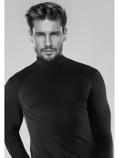 Pánský svetr s rolákem s příměsí kašmíru Intimidea Barva: Černá, Velikost: