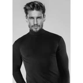 Pánský svetr s rolákem s příměsí kašmíru Intimidea Barva: Černá, Velikost: Pánský svetr s rolákem s příměsí kašmíru Intimidea Barva: Černá, Velikost: