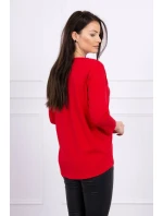 Halenka s 3D model 18743898 krajková červená - K-Fashion Halenka s 3D model 18743898 krajková červená - K-Fashion