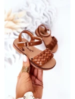 Dětské Pletené Sandály Camel model 21555337 - Boto Dětské Pletené Sandály Camel model 21555337 - Boto