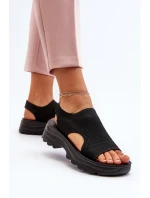 Dámské sportovní sandály na tlusté podrážce černé model 21650603 - Boto