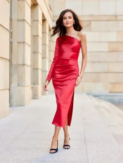 Večerní šaty model 21145685 červené - Roco Fashion