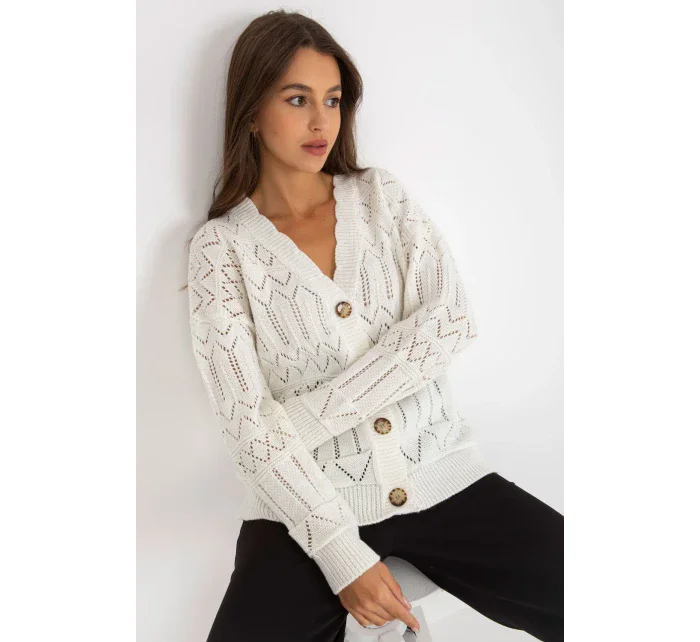 Svetr na zapínání model 175414 Rue Paris Svetr na zapínání model 175414 Rue Paris