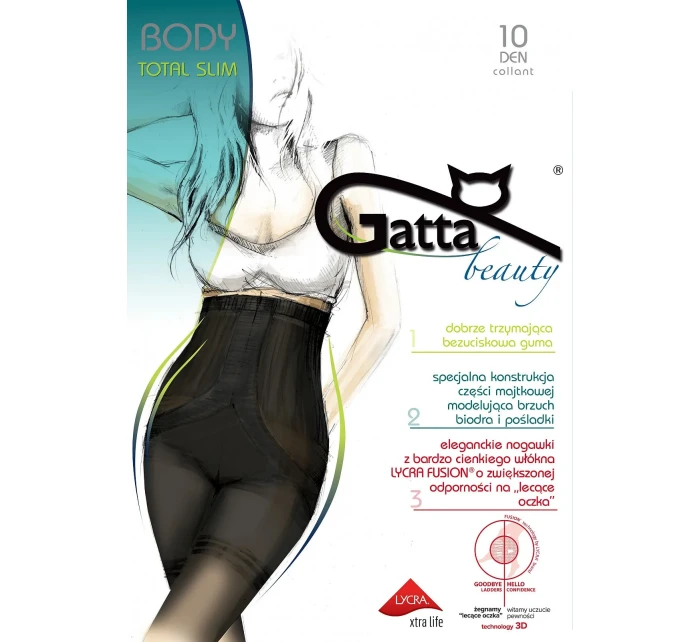Dámské punčochové kalhoty Gatta Body Total Slim Fusion 10 den 5-XL