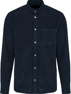 Kariban K 599 Manšestrová košile s dlouhým rukávem 20.K599 washed dark navy