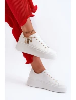 Dámské tenisky s ozdobou Bílé model 21659061 - Boto Dámské tenisky s ozdobou Bílé model 21659061 - Boto