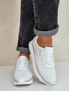 Kožené Sportovní Boty Na Platformě S D&A Bílé model 21686182 - S.Barski