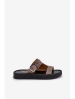 Dámské Semišové Pantofle Na Platformě Hnědé model 21686348 - Zazoo