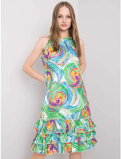 Sukienka CHA SK model 18741086 biało zielony - FPrice