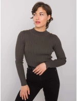 Jumper EM SW MCY02213.91 tmavá khaki