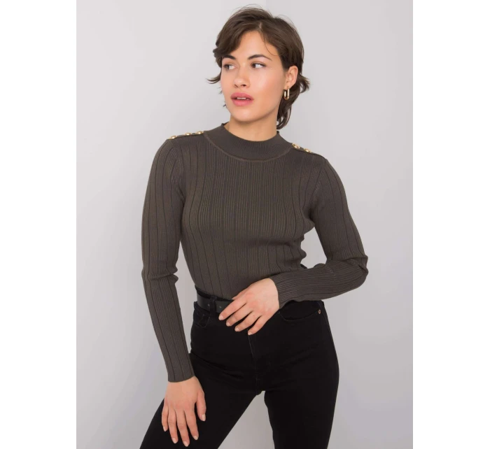 Jumper EM SW MCY02213.91 tmavá khaki