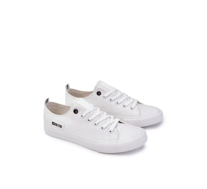 Pánské tenisky z nízkého materiálu Big Star KK174006 Bílé