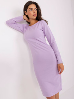 Světle fialové mikinové šaty se zipem